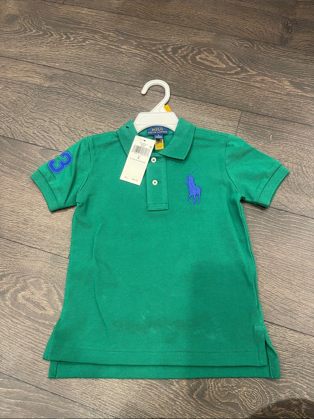 Polo by Ralph Lauren Emerald Green Kids Polo with Royal Blue Pony